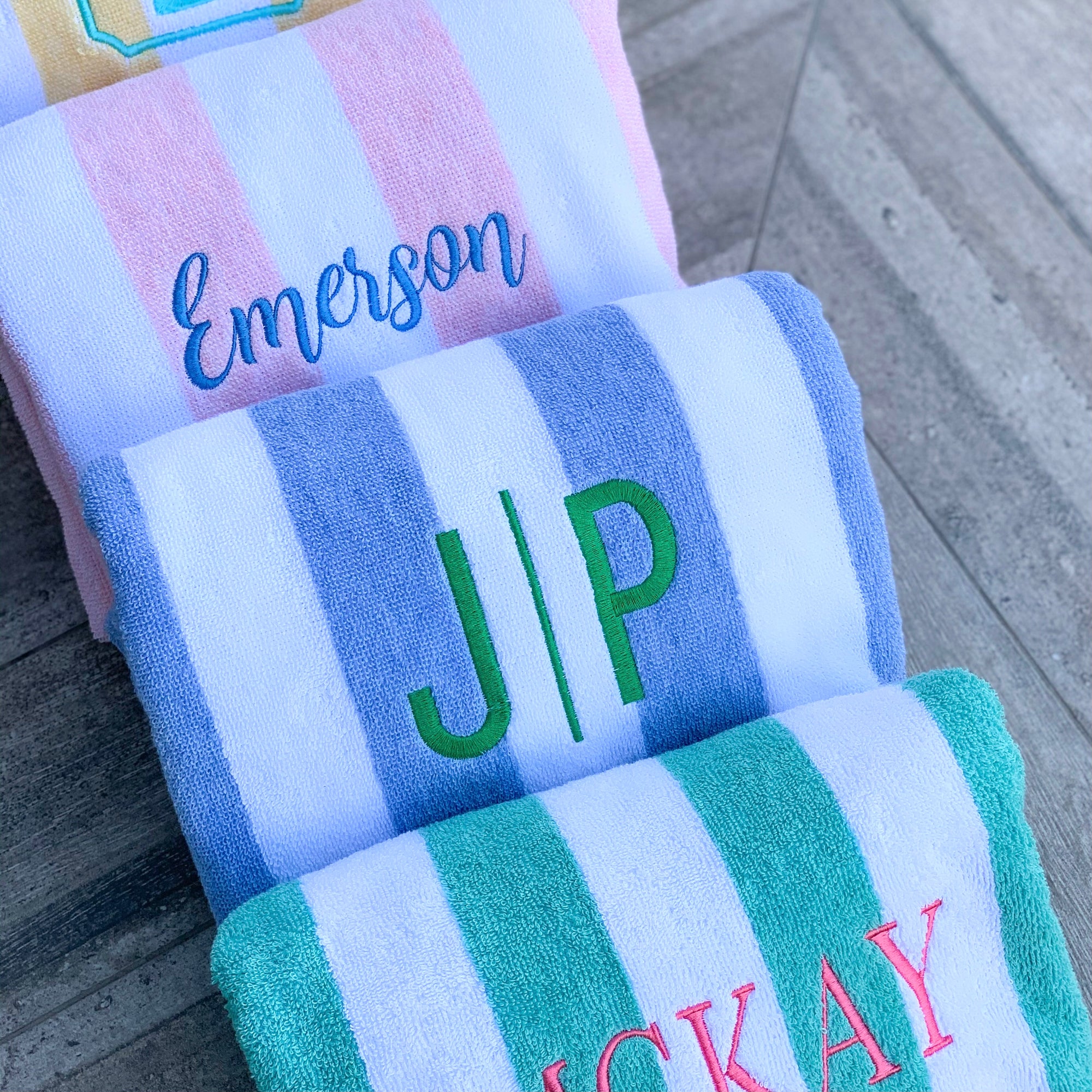 Custom Embroidered Cabana Beach Towels, 30x70"