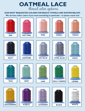 Custom Embroidered Cabana Beach Towels, 30x70"