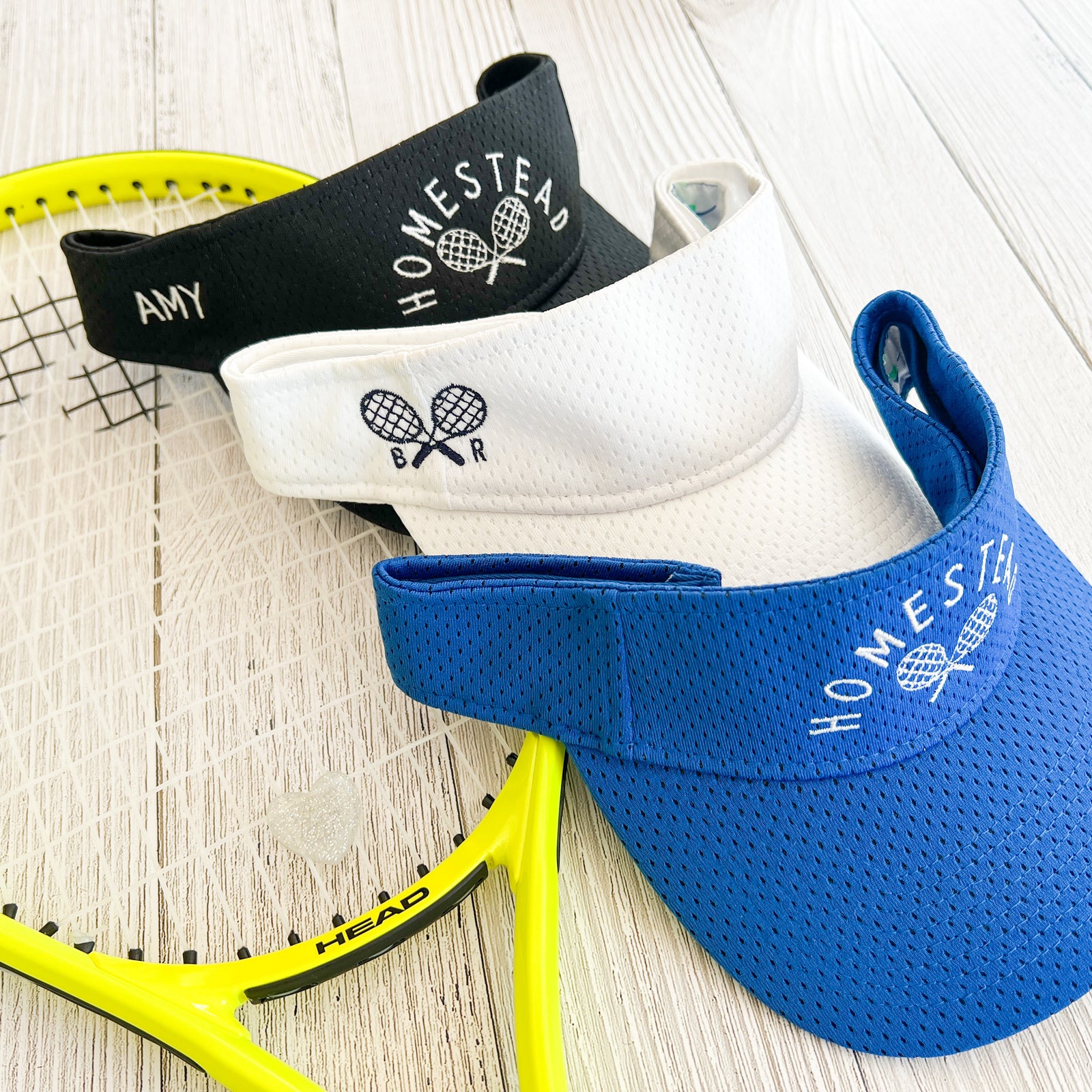 Embroidered Tennis Visors | Monogrammed Visor | Preppy Tennis Team Visor | Tennis Lover Gift | Team Captain Gift | Bridal Party Tennis Gift
