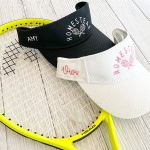 Embroidered Tennis Visors | Monogrammed Visor | Preppy Tennis Team Visor | Tennis Lover Gift | Team Captain Gift | Bridal Party Tennis Gift
